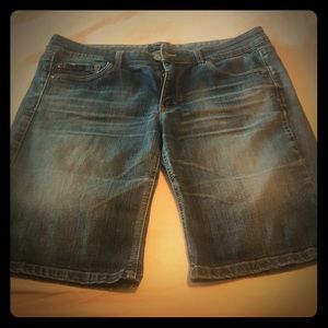 White House/Black Market denim Bermuda shorts